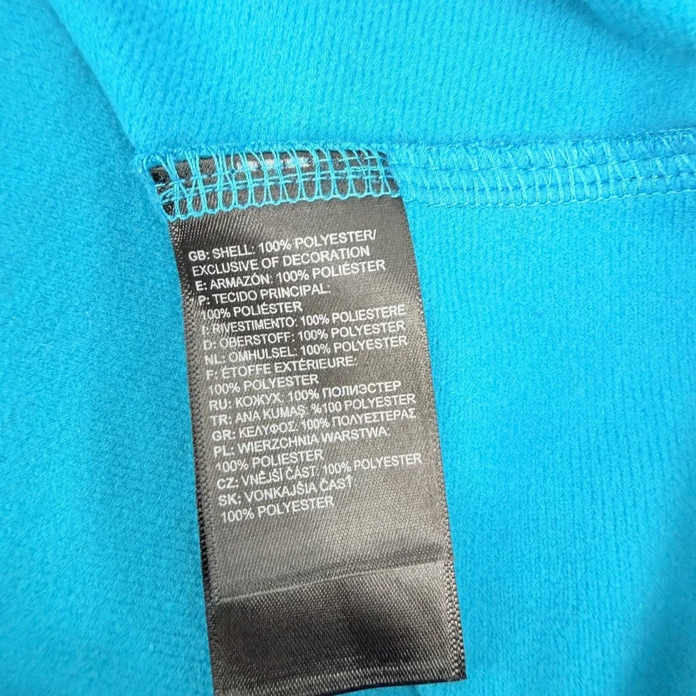 The North Face Pullover Quarter Zip Fleece Modern Mens Large Blue Active Top L